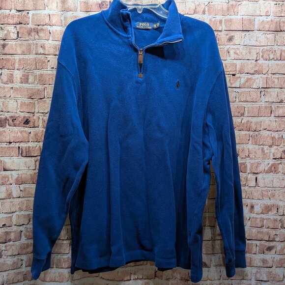 Polo Ralph Lauren Blue Quarter-Zip Sweater Size XXL - Picture 1 of 11